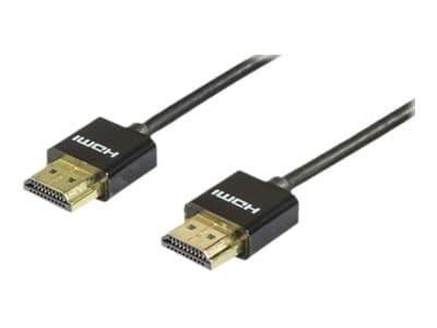 DELTACO HDMI-1090 - HDMI-kabel med Ethernet - HDMI hann til HDMI hann - 50 cm - svart
