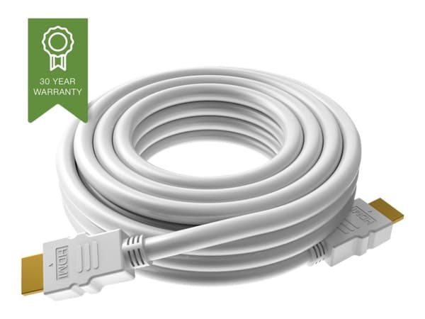 VISION Techconnect - HDMI-kabel med Ethernet - HDMI hann til HDMI hann - 0.5 m - hvit - 4K-støtte