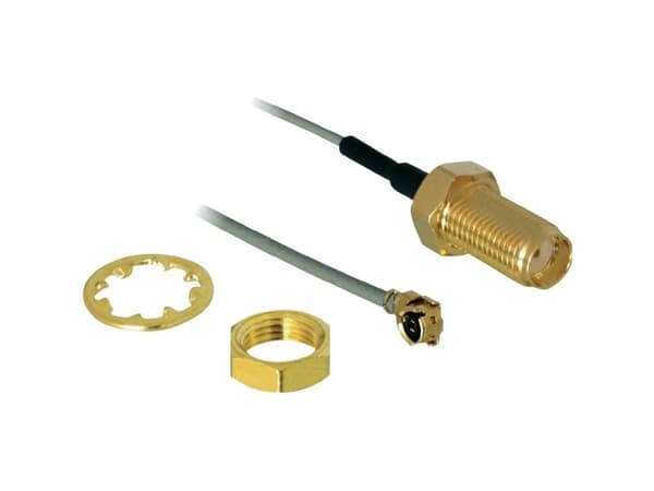 Delock HF Antenna Connection for Installation - Antennekabel - I-PEX (hann) til SMA (hunn) - 20 cm - grå