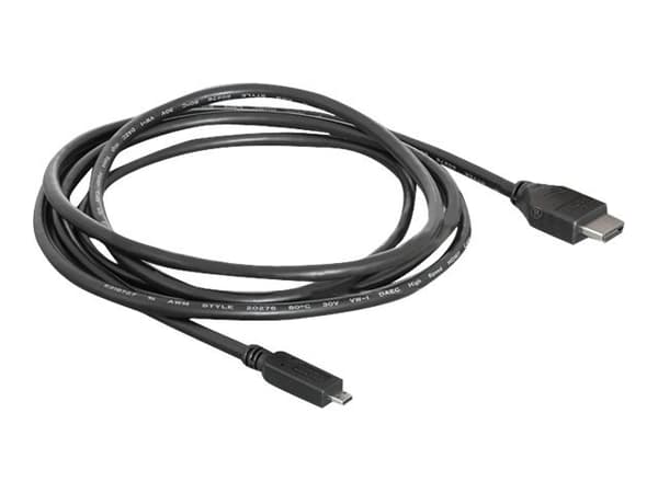 Delock - HDMI med Ethernet-kabel - HDMI til mikro HDMI-kabel - 2 m