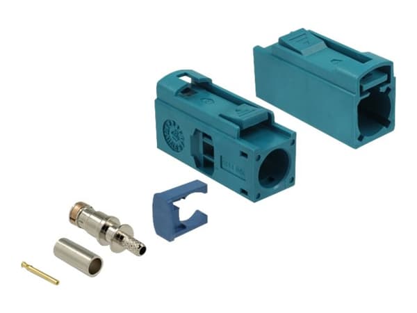 Delock FAKRA Z jack 25 mm (long) for crimping - Modulär insättning - FAKRA Z - RAL 5021, vattenblå