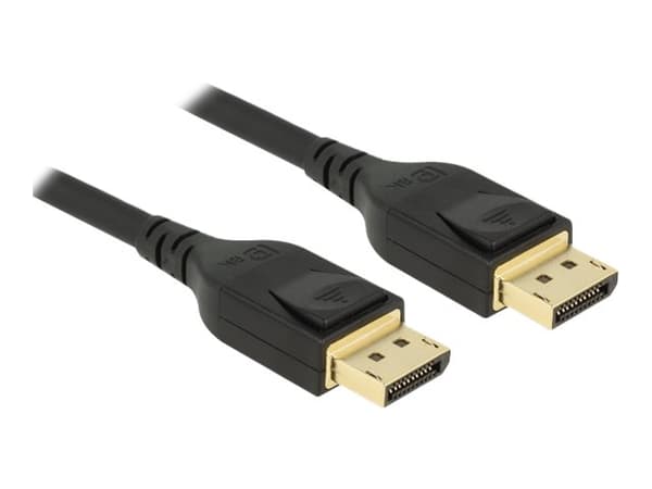 Delock - DisplayPort-kabel - DisplayPort (hann) til DisplayPort (hann) - DisplayPort 1.4 - 3 m - 8K-støtte - svart