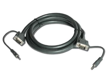 Kramer C-GMA/GMA Series C-GMA/GMA-35 - VGA-kabel - HD-15 (VGA), ministereojakk (hann) til HD-15 (VGA), ministereojakk (hann) - 10.7 m - formstøpt, to