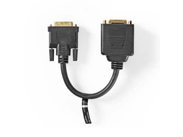Nedis - Video adapter - DVI-D hann til DVI-D, HDMI hunn - 20 cm - svart