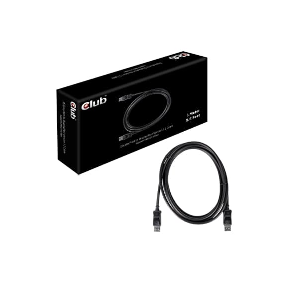 Club 3D - DisplayPort-kabel - DisplayPort (hane) till DisplayPort (hane) - 3 m - sprintlåsning