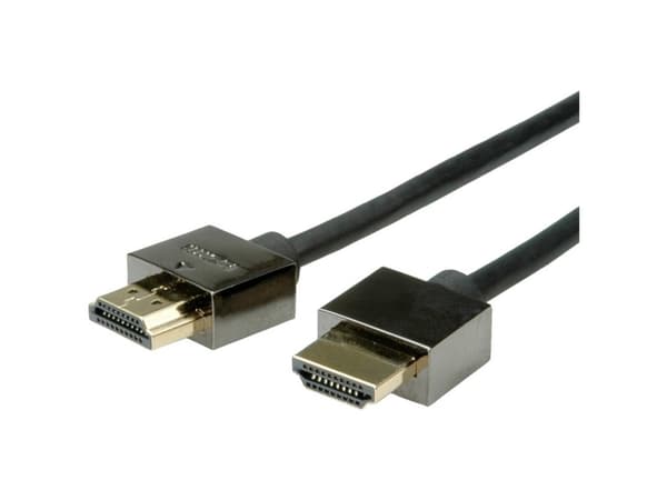 ROLINE HDMI 1m, 1m, HDMI Type A (Standard), HDMI Type A (Standard), 1920 x 1080 piksler, 3D, Svart