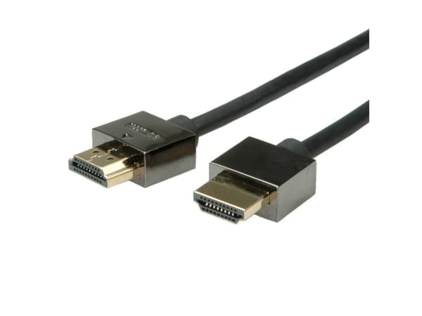 ROLINE HDMI 1m, 1m, HDMI Type A (Standard), HDMI Type A (Standard), 1920 x 1080 piksler, 3D, Svart