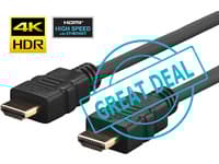 VivoLink Pro - HDMI-kabel med Ethernet - HDMI hann til HDMI hann - 5 m - svart - formstøpt, 4K-støtte (en pakke 10)