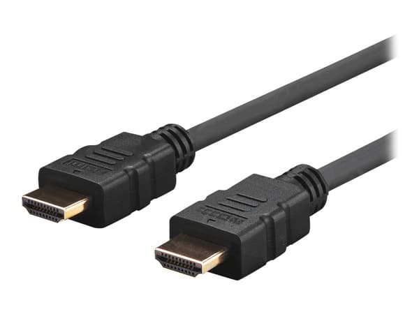 VivoLink Pro - HDMI-kabel med Ethernet - HDMI hann til HDMI hann - 5 m - svart - formstøpt, 4K-støtte (en pakke 10)