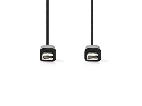 Nedis - DisplayPort kaapeli - Mini DisplayPort (han) til Mini DisplayPort (han) - 2 m - rund, 1080p tuki - lajittelu