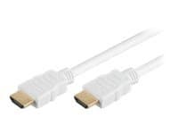 MicroConnect High Speed HDMI with Ethernet - HDMI-kabel med Ethernet - HDMI hane till HDMI hane - 5 m - vit
