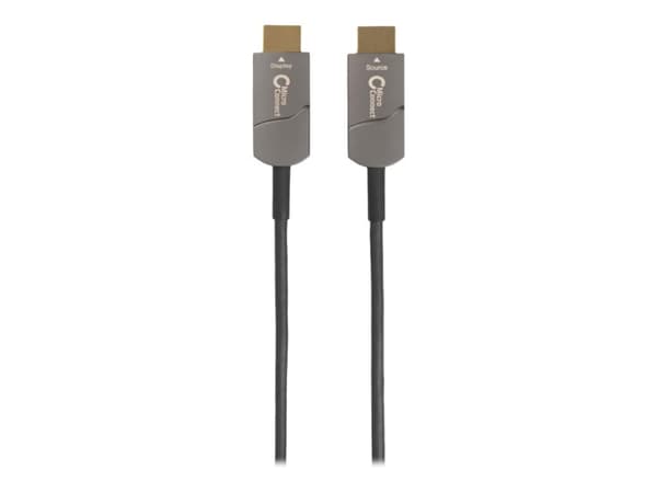 MicroConnect Premium - HDMI-kabel med Ethernet - HDMI hane till HDMI hane - 10 m - hybrid koppar/fiberoptisk - svart - 4K120Hz stöd, 8K60 Hz (7680 x