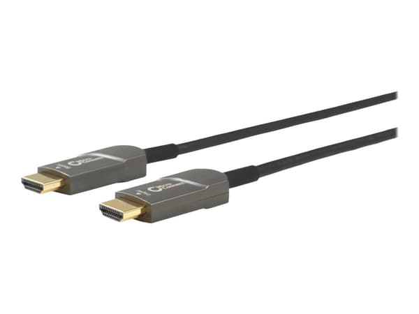MicroConnect Premium - HDMI-kabel med Ethernet - HDMI hane till HDMI hane - 10 m - hybrid koppar/fiberoptisk - svart - 4K120Hz stöd, 8K60 Hz (7680 x