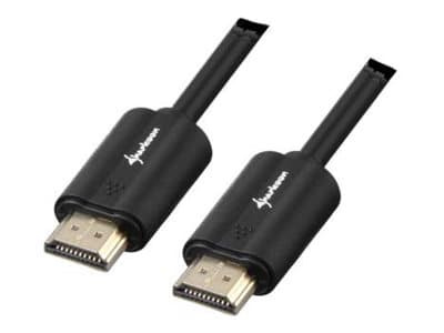 Sharkoon - HDMI-kabel med Ethernet - HDMI hann til HDMI hann - 2 m - skjermet - svart - 4K-støtte