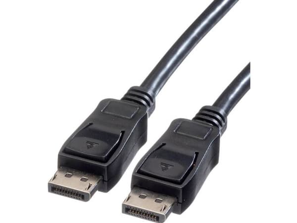 Value DP - DP 1 m, 1 m, DisplayPort, DisplayPort, Hankjønn, Hankjønn, Sort