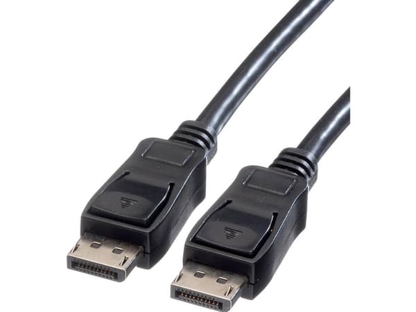Value DP - DP 1 m, 1 m, DisplayPort, DisplayPort, Hankjønn, Hankjønn, Sort