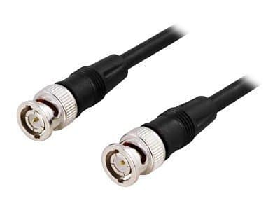 Coaxial patch cable, RG59, BNC ma-ma, 75 Ohm, 5m, black