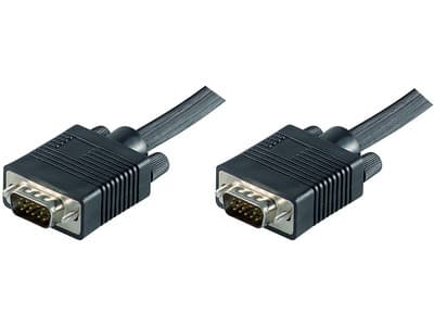 MicroConnect - VGA-kabel - HD-15 (VGA) (hane) till HD-15 (VGA) (hane) - 7 m - formpressad, tumskruvar - svart