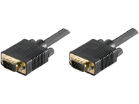 MicroConnect - VGA-kabel - HD-15 (VGA) (hane) till HD-15 (VGA) (hane) - 7 m - formpressad, tumskruvar - svart