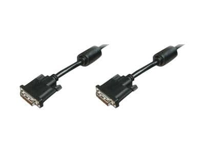 DIGITUS - DVI-kabel - dobbeltlenke - DVI-D (hann) til DVI-D (hann) - 5 m - formstøpt, tommelskruer - svart