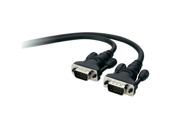 Belkin PRO Series VGA Monitor Signal Replacement Cable - VGA-kabel - HD-15 (VGA) (hann) til HD-15 (VGA) (hann) - 3 m - formstøpt, flertrådet, tommels