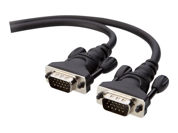 Belkin PRO Series VGA Monitor Signal Replacement Cable - VGA-kabel - HD-15 (VGA) (hann) til HD-15 (VGA) (hann) - 3 m - formstøpt, flertrådet, tommels