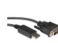 Miniatyrbild 2 av 5: ROLINE 11.04.5613, 1 m, DVI-D, DisplayPort, Hankoppling, Hankoppling, Svart