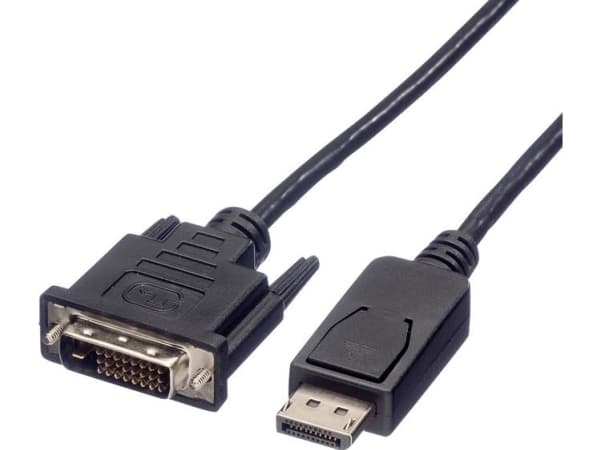 ROLINE 11.04.5612, 5 m, DisplayPort, DVI, Hankjønn, Hankjønn, Rett
