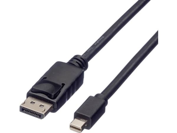 ROLINE DP - Mini DP, 5 m, DisplayPort, Mini DisplayPort, Hankjønn, Hankjønn, Sort