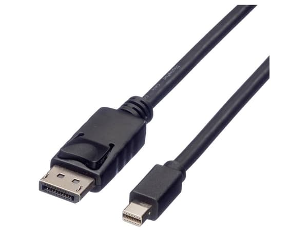ROLINE DP - Mini DP, 5 m, DisplayPort, Mini DisplayPort, Hankjønn, Hankjønn, Sort