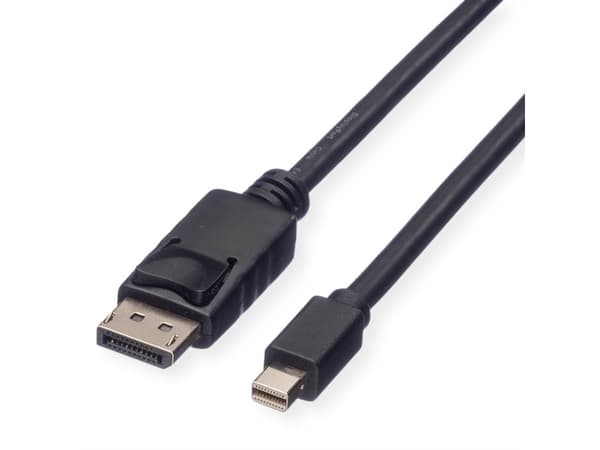 ROLINE DP - Mini DP, 5 m, DisplayPort, Mini DisplayPort, Hankjønn, Hankjønn, Sort