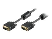MicroConnect - VGA-kabel - HD-15 (VGA) (hann) til HD-15 (VGA) (hann) - 3 m - tommelskruer - svart