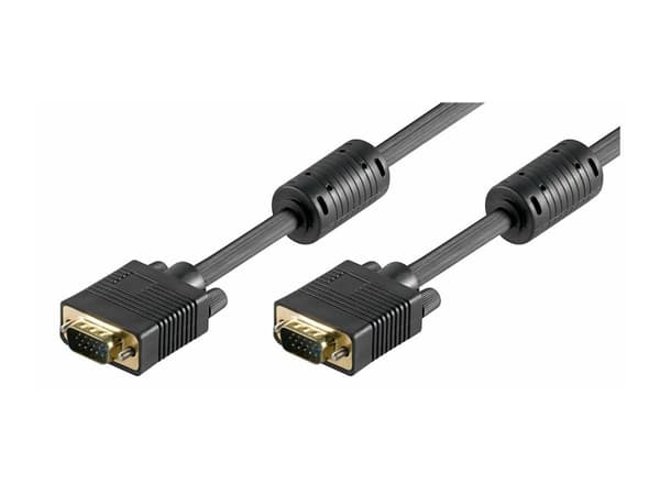 MicroConnect - VGA-kabel - HD-15 (VGA) (hann) til HD-15 (VGA) (hann) - 3 m - tommelskruer - svart