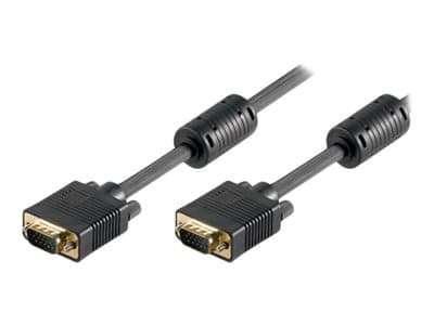 MicroConnect - VGA-kabel - HD-15 (VGA) (hann) til HD-15 (VGA) (hann) - 3 m - tommelskruer - svart