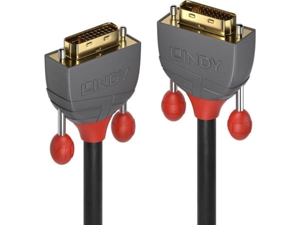 Lindy 36227, 15 m, DVI-D, DVI-D, Hankjønn, Hankjønn, Sort