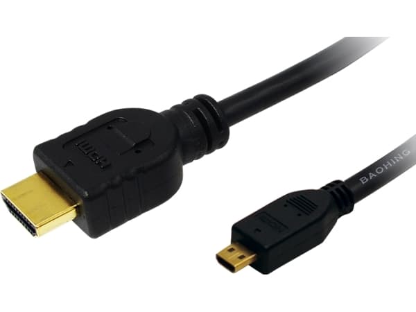 LogiLink 1m HDMI to HDMI Micro - M/M, 1 m, HDMI Typ A (standard), HDMI Typ D (micro), Svart