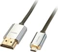Pikkukuva 2 / 2: Lindy 41678 HDMI-kaapeli 3 m HDMI-tyyppi A (vakio) HDMI-tyyppi D (mikro) Musta, Kromi, Kulta