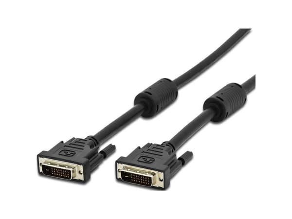ASSMANN - DVI-kabel - dubbel länk - DVI-D (hane) till DVI-D (hane) - 3 m - tumskruvar - svart