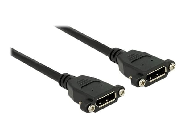 Delock - Kjønnveksler for DisplayPort - DisplayPort (hunn) til DisplayPort (hunn) - 25 cm - svart