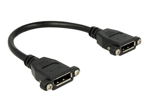 Delock - Kjønnveksler for DisplayPort - DisplayPort (hunn) til DisplayPort (hunn) - 25 cm - svart