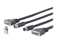 VivoLink Pro Cross Wall - DVI-kabel - DVI-D (hann) til DVI-D (hann) - 20 m - tommelskruer