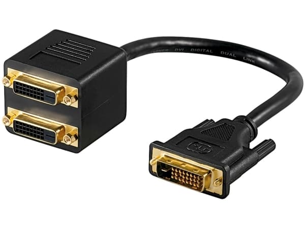 Goobay MMK ADAP 24+1 DVI-D &gt; 2x DVI-D, DVI-D, 2 x DVI, Man, Kvinna, Svart