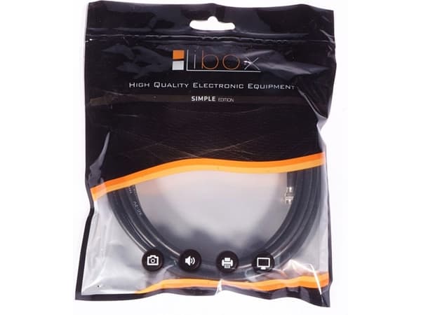 Libox antennekabel (F) 3m svart (LB0071)