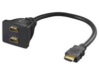 MicroConnect - HDMI-splitter - HDMI hann til HDMI hunn - 20 cm