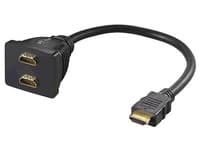 MicroConnect - HDMI-splitter - HDMI hann til HDMI hunn - 20 cm