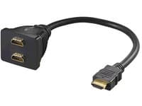 MicroConnect - HDMI-splitter - HDMI hann til HDMI hunn - 20 cm