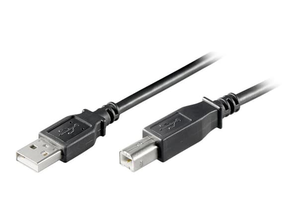 goobay - USB-kabel - USB typ B (hane) till USB (hane) - USB 2.0 - 3 m - svart