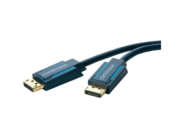 ClickTronic 70713, 5 m, DisplayPort, DisplayPort, Guld, Blå, Kobber