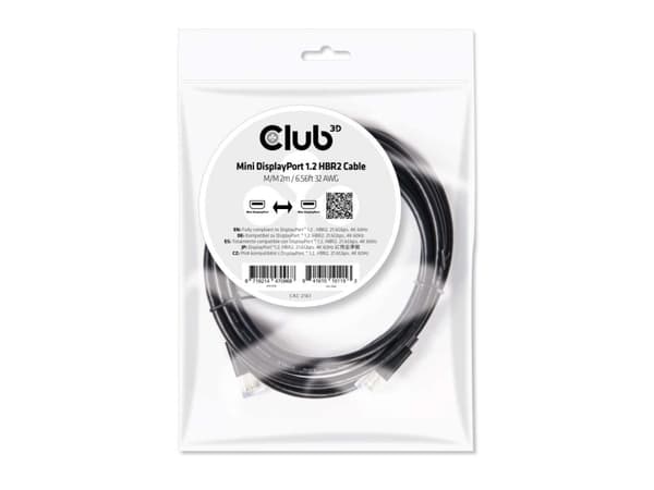 CLUB3D Mini DisplayPort 1.2 HBR2 Cable M/M 2m/6.56ft 4K60Hz