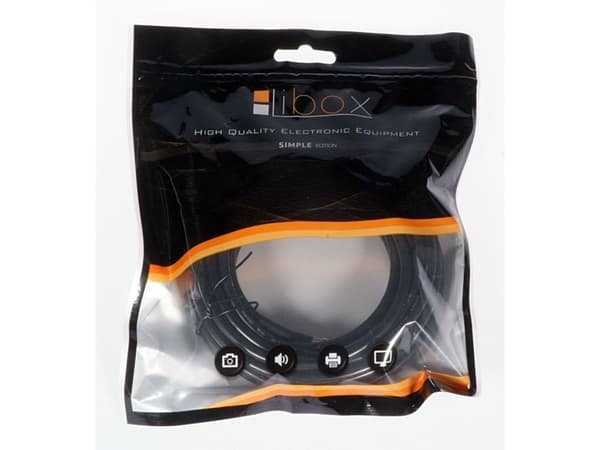 Libox-antennekabel (F) 5m svart (LB0072)